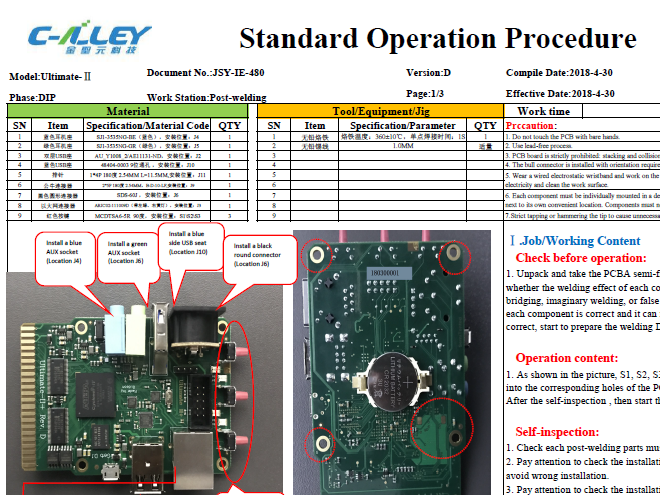 Standard Operation Procedure(SOP) - KingSheng PCBA