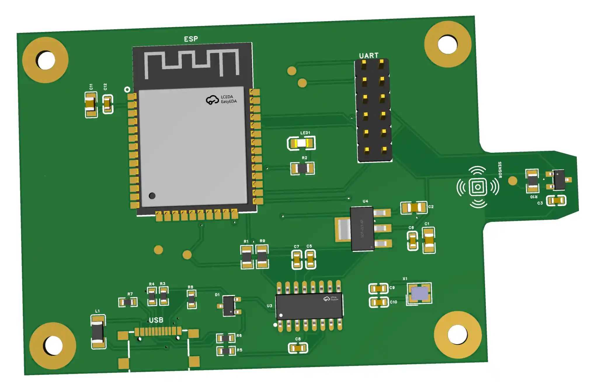 Bicycle Speed Detection PCB