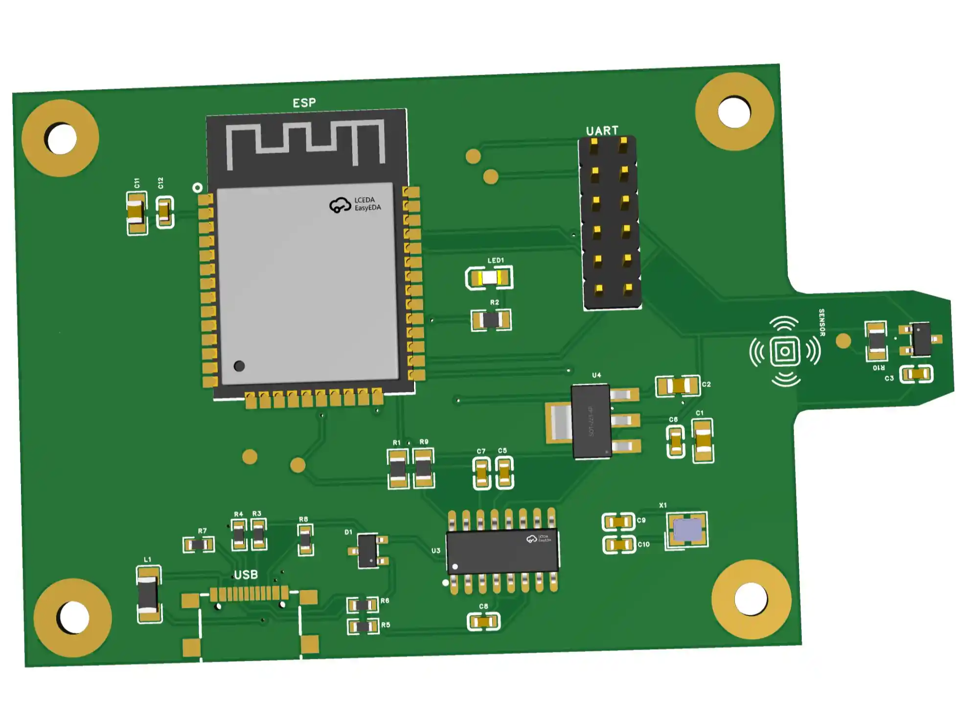 Bicycle Speed Detection PCB